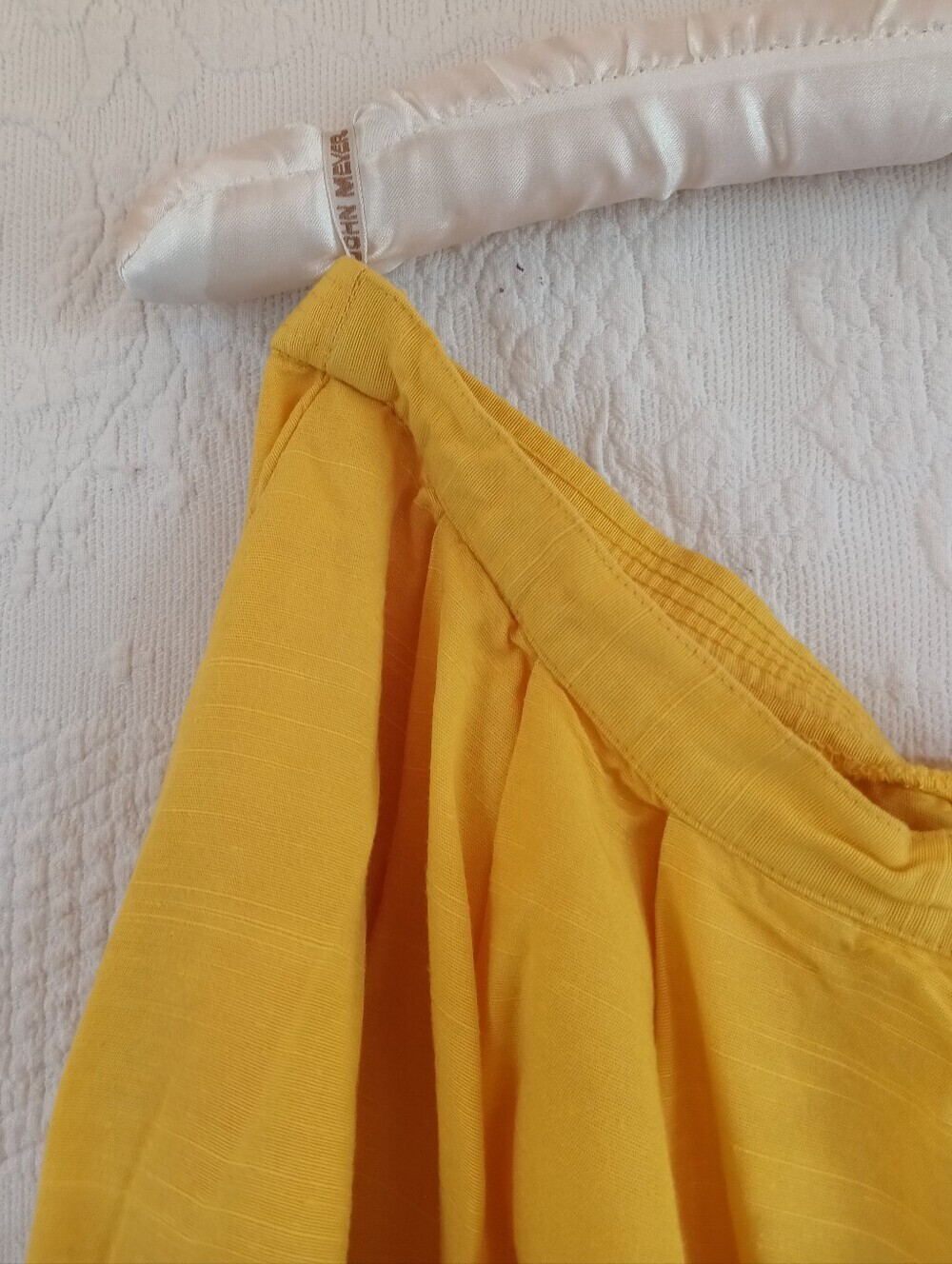 Vintage Sunny Yellow A-Line Midi Skirt Button Down Retro Preppy 60s 70s Colorful - Picture 5 of 13